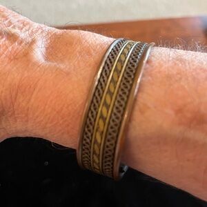 Copper Two Tone Bracelet With Magnets.